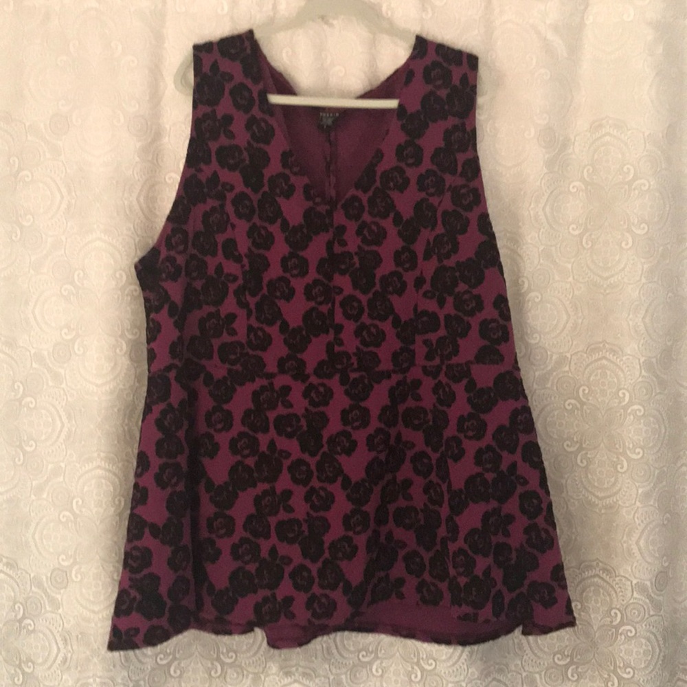 Purple Peplum Top